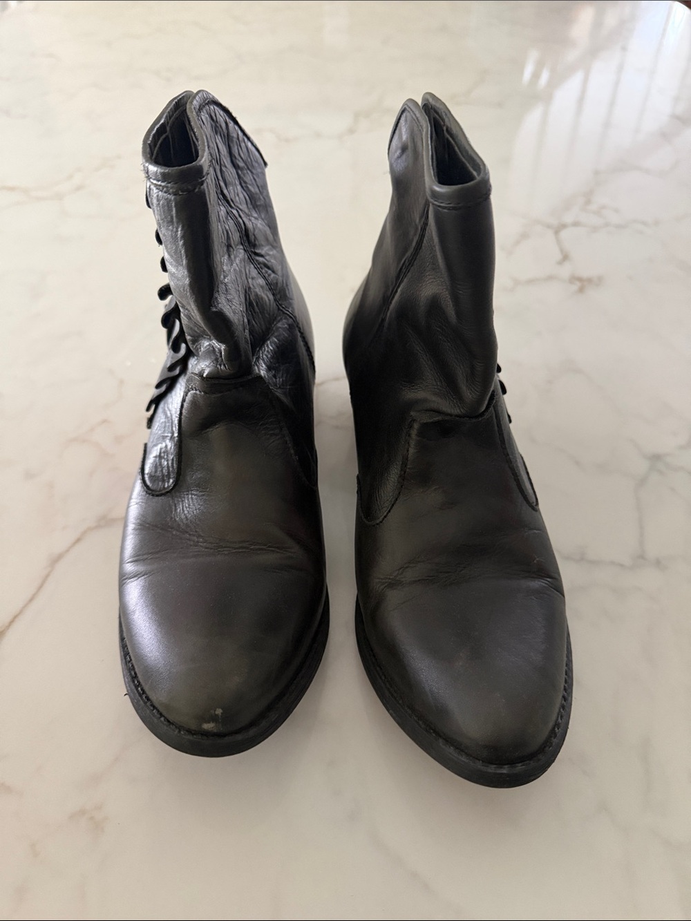 Betsey Johnson Black Leather Ankle Booties